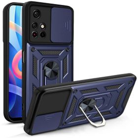 Teleplus Xiaomi Poco M4 Pro 5G Kamera Korumalı Yüzüklü Tank Pars Silikon Kırmızı Kılıf