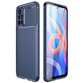 Teleplus Xiaomi Poco M4 Pro 5g Kılıf Kamera Korumalı Karbon Dokulu Silikon Siyah Nano Ekran Koruyucu