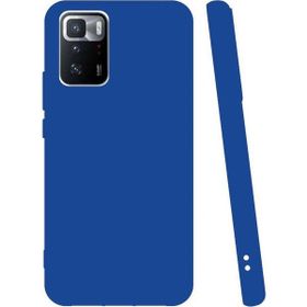 Teleplus Xiaomi Poco X3 GT Mat Korumalı Biye Silikon Mavi Kılıf