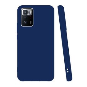 Teleplus Xiaomi Poco X3 GT Mat Korumalı Biye Silikon Mavi Kılıf