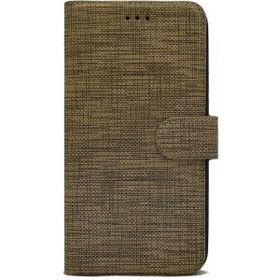 Teleplus Xiaomi Poco X3 NFC Kumaş Spor Standlı Cüzdan Gold Cep Telefonu Kılıfı