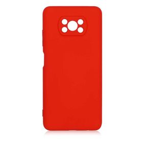 Teleplus Xiaomi Poco X3 Pro Kamera Korumalı Içi Kadife Silikon Kırmızı Kılıf