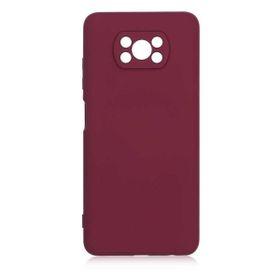 Teleplus Xiaomi Poco X3 Pro Kamera Korumalı Içi Kadife Silikon Kırmızı Kılıf