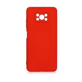 Teleplus Xiaomi Poco X3 Pro Kamera Korumalı Içi Kadife Silikon Kırmızı Kılıf