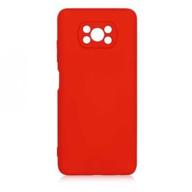 Teleplus Xiaomi Poco X3 Pro Kamera Korumalı Içi Kadife Silikon Kırmızı Kılıf