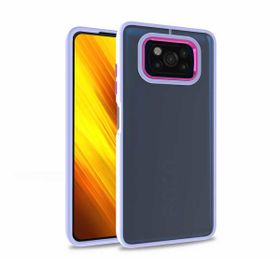 Teleplus Xiaomi Poco X3 Pro Renkli Bumper Hybrid Flora Silikon Pembe Kılıf