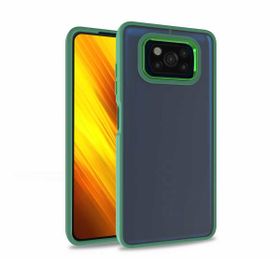 Teleplus Xiaomi Poco X3 Pro Renkli Bumper Hybrid Flora Silikon Pembe Kılıf