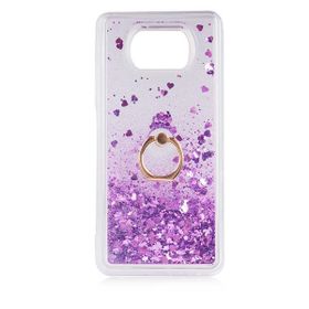 Teleplus Xiaomi Poco X3 Pro Sulu Yüzüklü Milce Glitter Silikon Pembe Kılıf