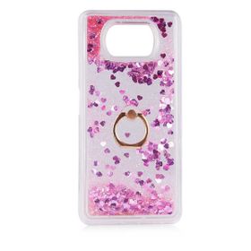 Teleplus Xiaomi Poco X3 Pro Sulu Yüzüklü Milce Glitter Silikon Pembe Kılıf