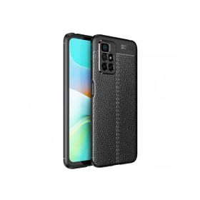 Teleplus Xiaomi Redmi 10 2022 Kamera Korumalı Deri Dokulu Silikon Nano Ekran Koruyucu Lacivert Kılıf