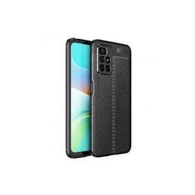 Teleplus Xiaomi Redmi 10 2022 Kamera Korumalı Deri Dokulu Silikon Nano Ekran Koruyucu Lacivert Kılıf