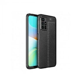 Teleplus Xiaomi Redmi 10 2022 Kamera Korumalı Deri Dokulu Silikon Nano Ekran Koruyucu Lacivert Kılıf
