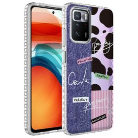 Teleplus Xiaomi Redmi 10 Desenli Elegans Serisi Silikon Siyah Kılıf