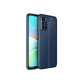 Teleplus Xiaomi Redmi 10 Kılıf Deri Dokulu Silikon Kırmızı Nano Ekran Koruyucu