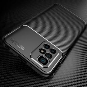 Teleplus Xiaomi Redmi 10 Negro Karbon Silikon Siyah Kılıf ve Nano Ekran Koruyucu