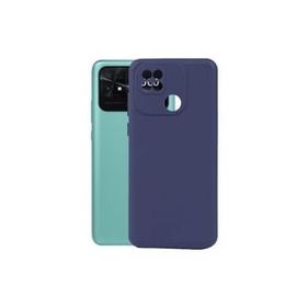 Teleplus Xiaomi Redmi 10C Kamera Korumalı Biye Silikon Lacivert Nano Ekeran Koruyucu Kılıf