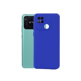 Teleplus Xiaomi Redmi 10C Kamera Korumalı Biye Silikon Lacivert Nano Ekeran Koruyucu Kılıf