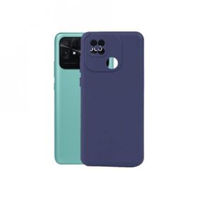 Teleplus Xiaomi Redmi 10C Kamera Korumalı Biye Silikon Lacivert Nano Ekeran Koruyucu Kılıf
