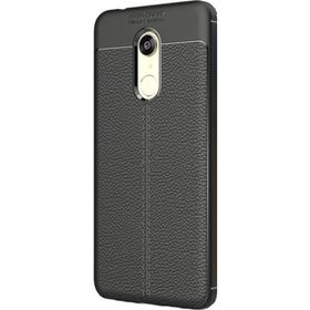 Teleplus Xiaomi Redmi 5 Plus Deri Dokulu Silikon Kırmızı Nano Ekran Koruyucu Cep Telefonu Kılıfı