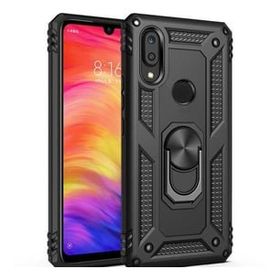 Teleplus Xiaomi Redmi 7 Vega Yüzüklü Tank Kapak Siyah Telefon Kılıf