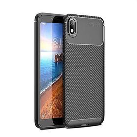 Teleplus Xiaomi Redmi 7A Ultra Soft Negro Karbon Nano Ekran Koruyucu Siyah Silikon Kılıf
