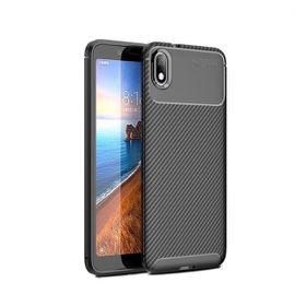 Teleplus Xiaomi Redmi 7A Ultra Soft Negro Karbon Nano Ekran Koruyucu Siyah Silikon Kılıf