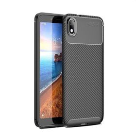 Teleplus Xiaomi Redmi 7A Ultra Soft Negro Karbon Nano Ekran Koruyucu Siyah Silikon Kılıf