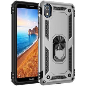 Teleplus Xiaomi Redmi 7A Vega Yüzüklü Tank Kapak Kırmızı Kılıf+Nano Ekran Koruyucu