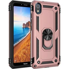 Teleplus Xiaomi Redmi 7A Vega Yüzüklü Tank Kapak Kırmızı Kılıf+Nano Ekran Koruyucu