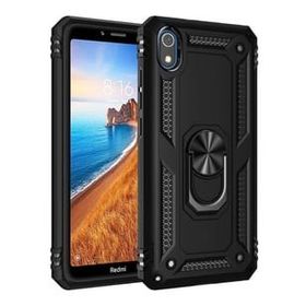 Teleplus Xiaomi Redmi 7A Vega Yüzüklü Tank Kapak Kırmızı Kılıf+Nano Ekran Koruyucu