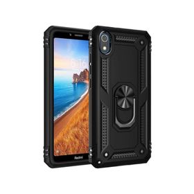 Teleplus Xiaomi Redmi 7A Vega Yüzüklü Tank Kapak Lacivert Nano Ekran Koruyucu Cep Telefonu Kılıfı