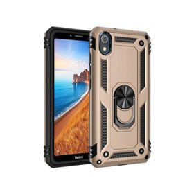 Teleplus Xiaomi Redmi 7A Vega Yüzüklü Tank Kapak Lacivert Nano Ekran Koruyucu Cep Telefonu Kılıfı