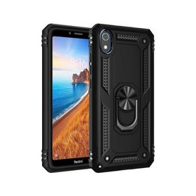 Teleplus Xiaomi Redmi 7A Vega Yüzüklü Tank Kapak Siyah Kılıf