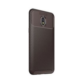 Teleplus Xiaomi Redmi 8A Negro Karbon Desenli Silikon Kahverengi Cep Telefonu Kılıfı