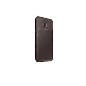 Teleplus Xiaomi Redmi 8A Negro Karbon Desenli Silikon Kahverengi Cep Telefonu Kılıfı