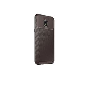 Teleplus Xiaomi Redmi 8A Negro Karbon Desenli Silikon Kahverengi Cep Telefonu Kılıfı