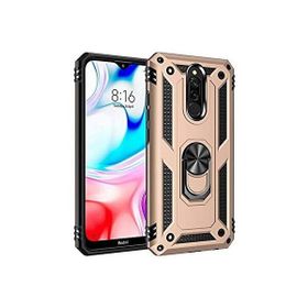 Teleplus Xiaomi Redmi 8A Vega Yüzüklü Çift Katmanlı Tank Kapak Altın Kılıf