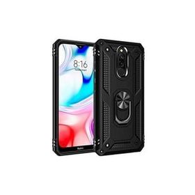 Teleplus Xiaomi Redmi 8A Vega Yüzüklü Çift Katmanlı Tank Kapak Nano Ekran Koruyucu Siyah Kılıf
