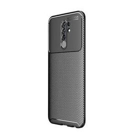 Teleplus Xiaomi Redmi 9 Negro Karbon Lacivert Nano Ekran Koruyucu Silikon Kılıf
