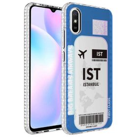 Teleplus Xiaomi Redmi 9A Desenli Elegans Serisi Silikon Lacivert Kılıf