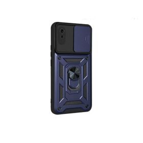 Teleplus Xiaomi Redmi 9A Kamera Korumalı Yüzüklü Tank Pars Silikon Siyah Kılıf