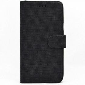 Teleplus Xiaomi Redmi 9A Kumaş Spor Standlı Cüzdan Siyah Kılıf