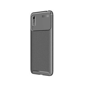 Teleplus Xiaomi Redmi 9A Negro Karbon Dokulu Nano Ekran Koruyucu Siyah Silikon Cep Telefonu Kılıf