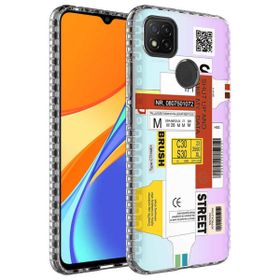 Teleplus Xiaomi Redmi 9C Desenli Elegans Serisi Silikon Mor Kılıf