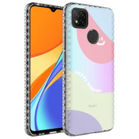 Teleplus Xiaomi Redmi 9C Desenli Elegans Serisi Silikon Mor Kılıf