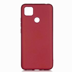 Teleplus Xiaomi Redmi 9C Lüks Mat Nano Ekran Koruyucu Kırmızı Silikon Cep Telefonu Kılıf