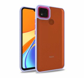 Teleplus Xiaomi Redmi 9C Renkli Bumper Hybrid Flora Silikon Pembe Kılıf