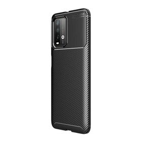 Teleplus Xiaomi Redmi 9T Karbon Dokulu Silikon Siyah Kılıf