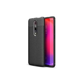 Teleplus Xiaomi Redmi K20 Deri Dokulu Nano Ekran Koruyucu Siyah Uyumlu Silikon Kılıf