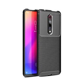 Teleplus Xiaomi Redmi K20 Negro Karbon Nano Ekran Koruyucu Lacivert Uyumlu Silikon Kılıf
